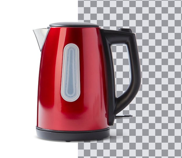 PSD free photo red plastic jug on transparent background