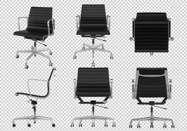 Free png 3d sedia da ufficio isolata su sfondo trasparente