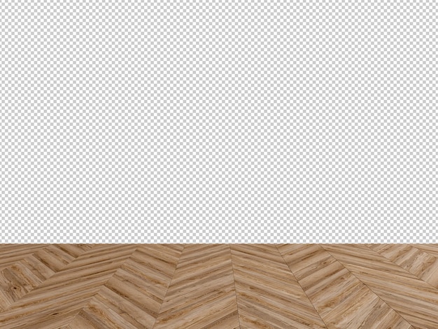 PSD sala vuota png gratuita con pavimento in legno modello di casa decorata con illustrazione 3d di spazio libero