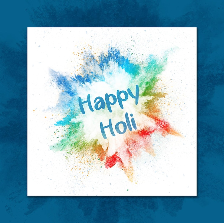 PSD free powder explosion happy holi festival