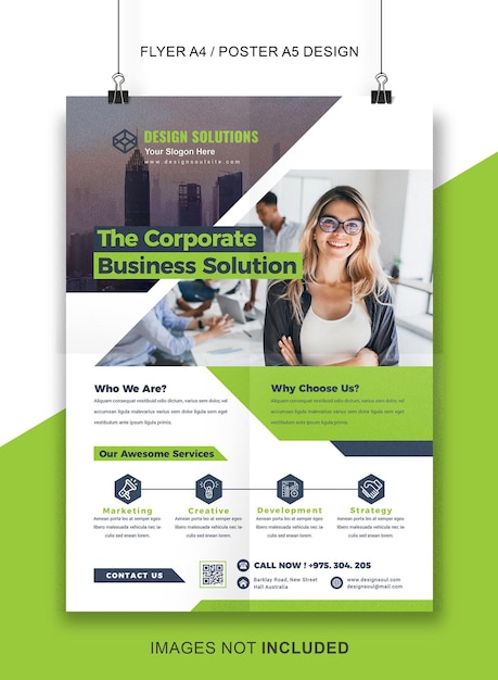 Free premium flyer for business or marketing agency