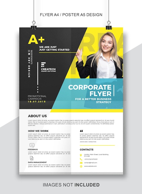 PSD free premium flyer for business or marketing agency