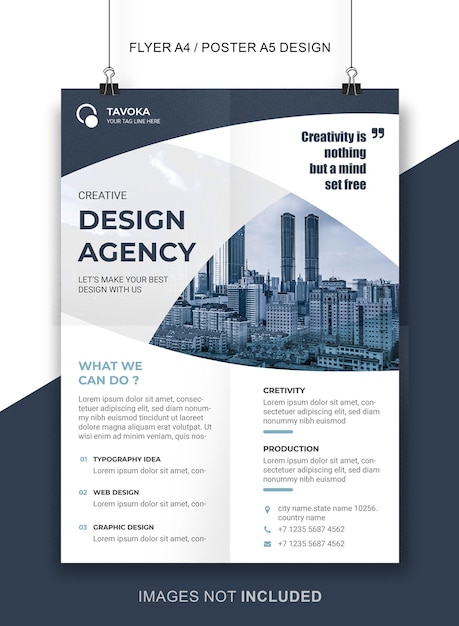 PSD free premium flyer for business or marketing agency