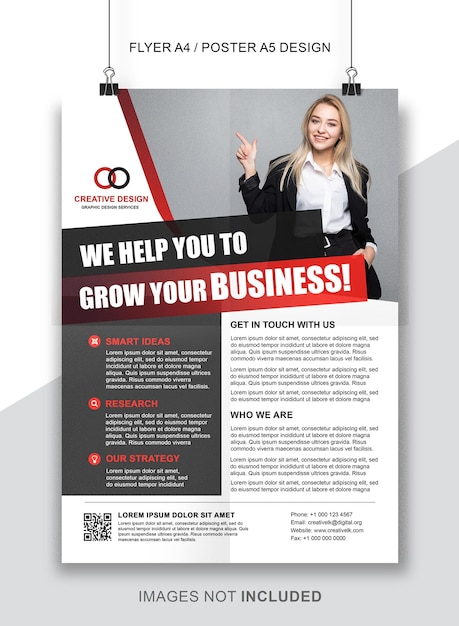 PSD free premium flyer for business or marketing agency