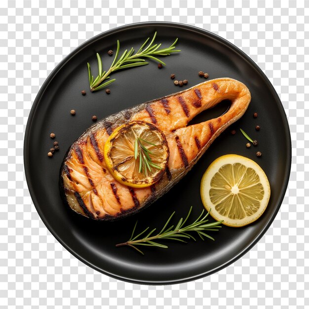 PSD free and premium png and psd grilled salmon steak on transparent background