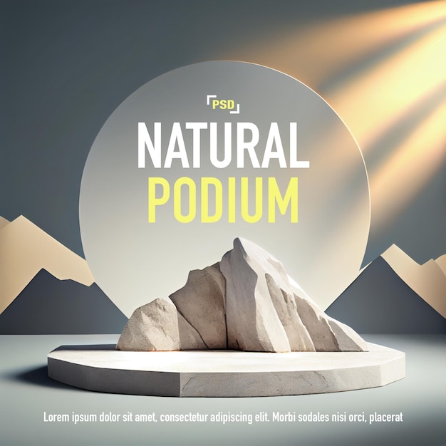 Free product podium template advertising display platform showcase background psd flyer template