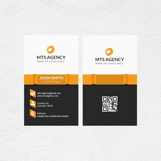 PSD free professional business card vertical vector graphics editable psd