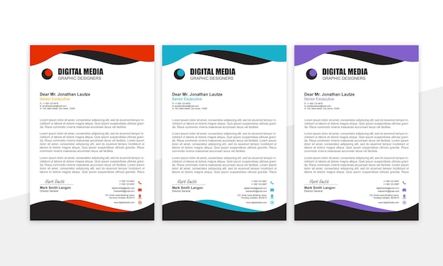 PSD free professional and premium psd modern business letterhead template