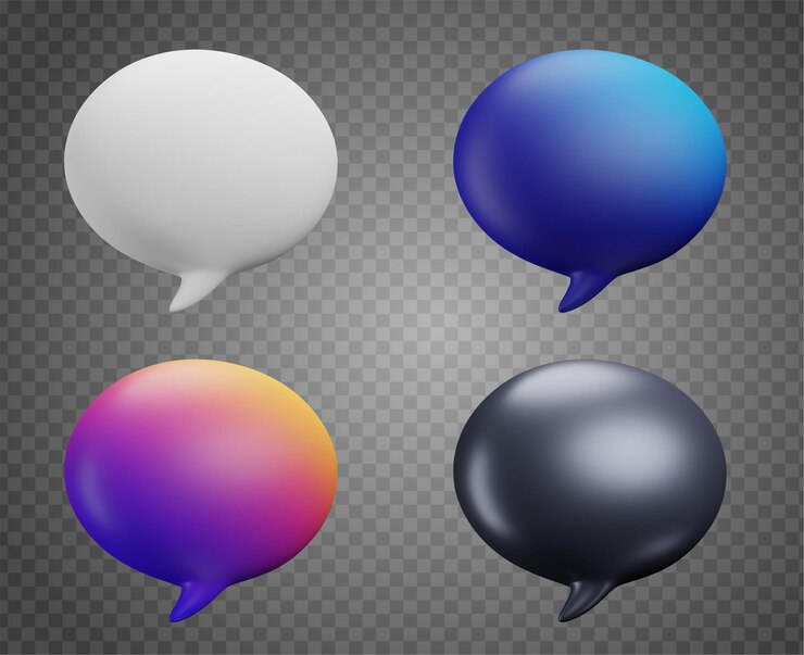 Free PSD 3d chat icon