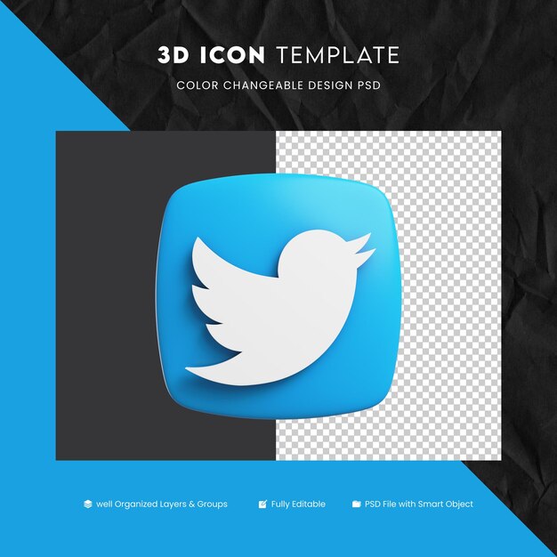 Free psd 3d icon for social media app