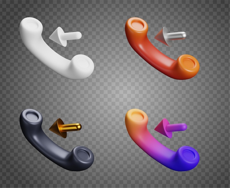 PSD free psd 3d incoming call icon
