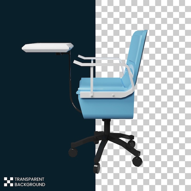 Free psd 3d render of isometric chair