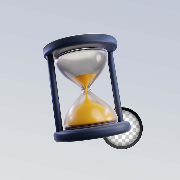 PSD 3d прозрачные песочные часы бесплатно psd файл
