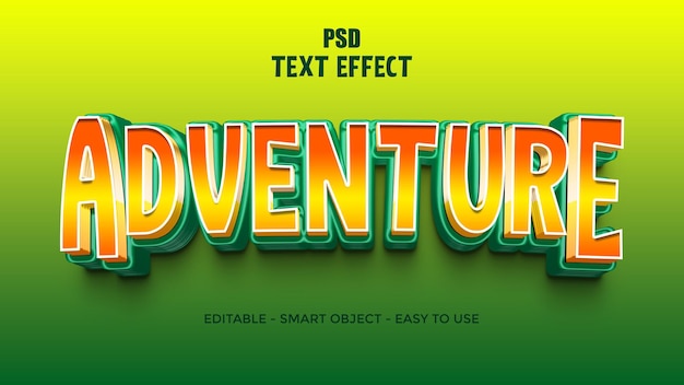 PSD free psd adventure text style effect