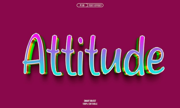 PSD free psd attitude text style effect