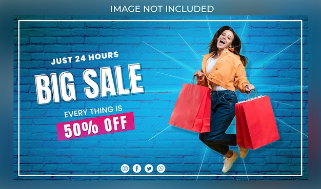 PSD free psd big sale youtube thumbnail design