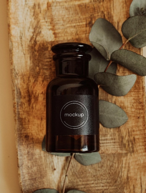 PSD free psd black bottle mockup