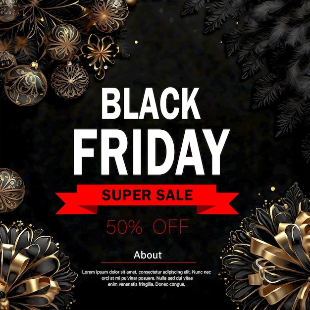 PSD free psd black friday social media post design template