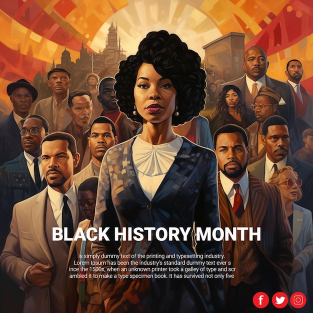 PSD free psd black history month design template