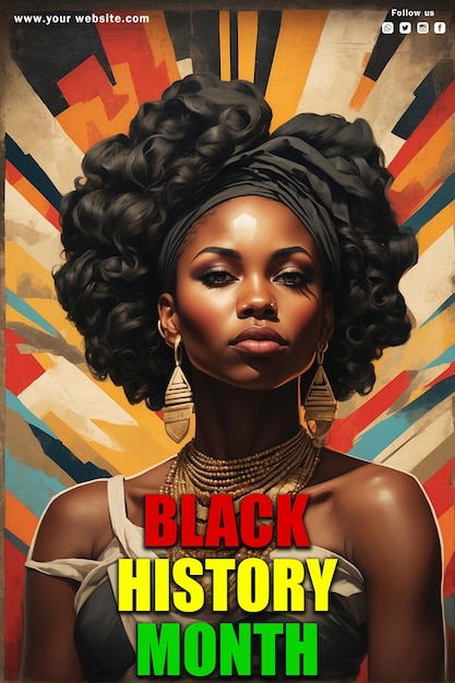 PSD free psd black history month social media poster design