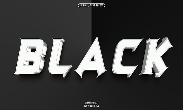 PSD free psd black text style effect