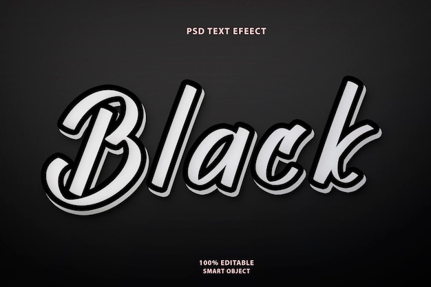 PSD free psd black text style effect