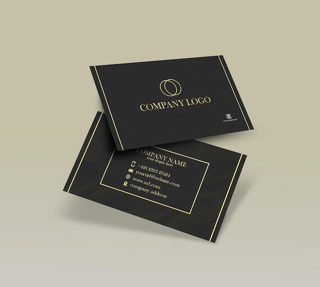 Free PSD Black Theme Luxury Business Card