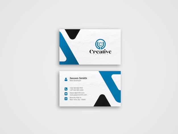 PSD free psd blue and white business card template