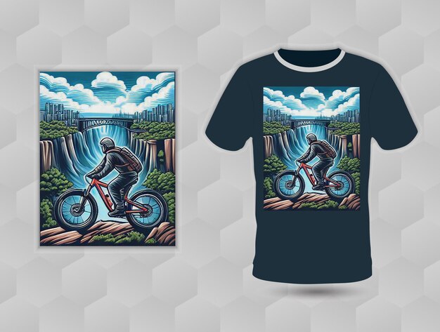 PSD free psd city motorcycle vintage motorcycle tshirt design