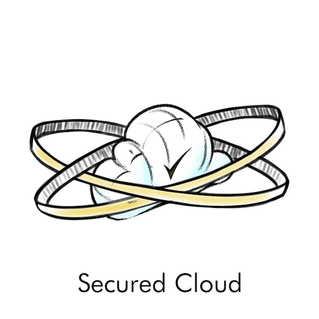 Free psd cloud security sketch