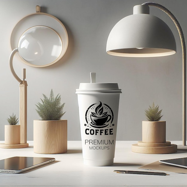 Free PSD Coffee Paper Cup Mockup Design