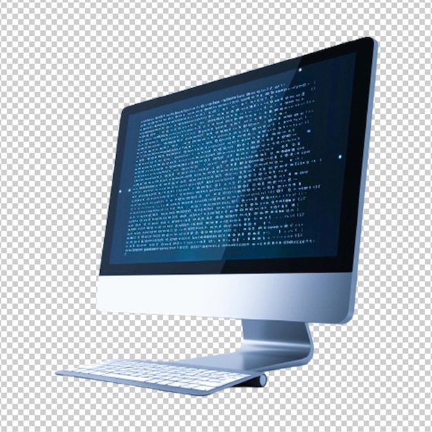 PSD free psd computer pc monitor isolated on transparent background