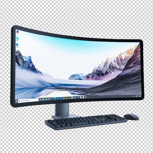 Free psd computer pc monitor isolated on transparent background