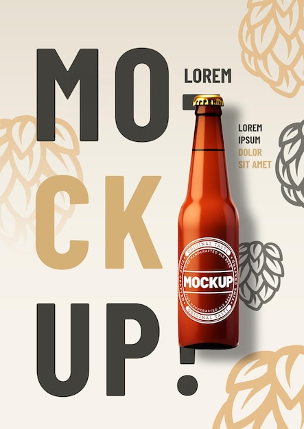 Free PSD cool poster beer template