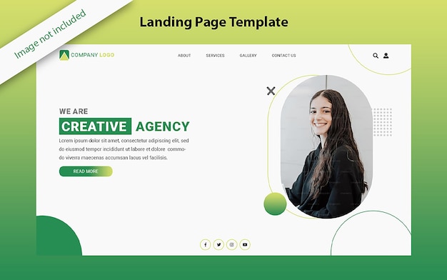 PSD free psd creative agency website landing page template