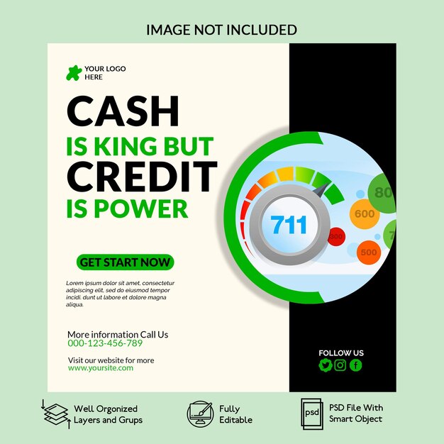 Free psd for credit reapir business