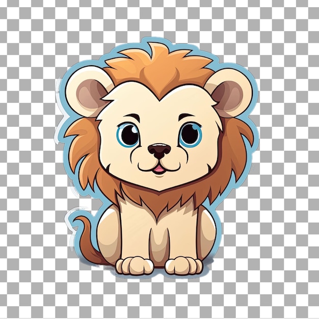 PSD free psd cute kawaii lion png