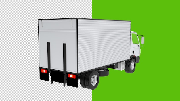 Free PSD delivery truck with transparent background