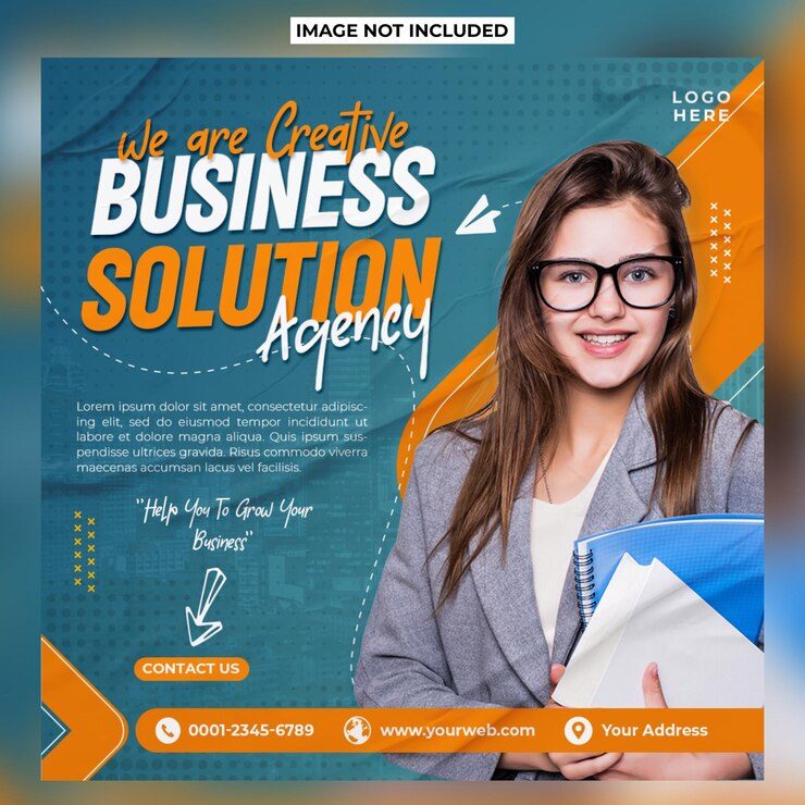 Free PSD digital marketing agency and corporate social media banner or instagram post