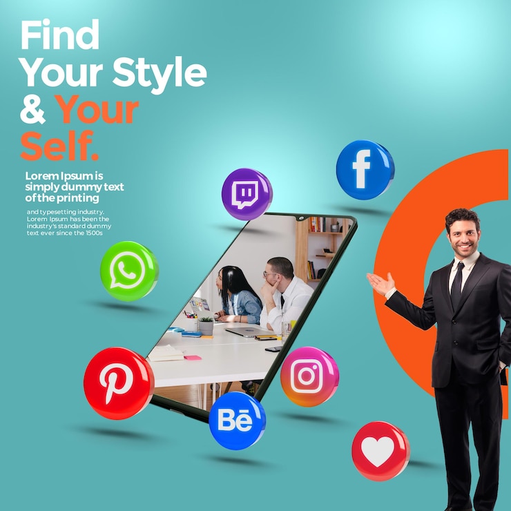 PSD free psd digital marketing agency social media post template