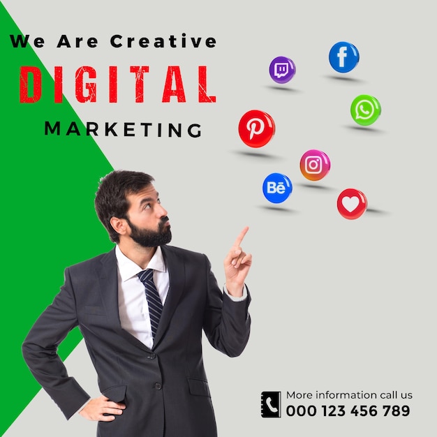 PSD free psd digital marketing corporate social media and agency banner