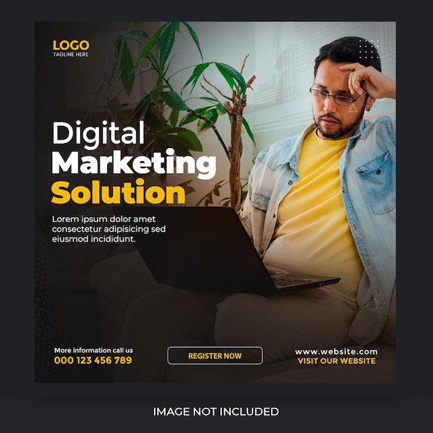 Free psd digital marketing template