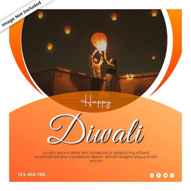 PSD free psd diwali celebration instagram posts