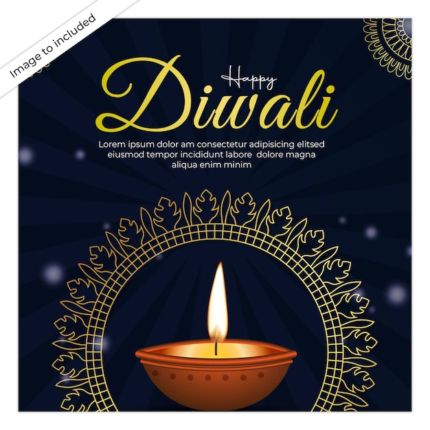 Free psd diwali celebration instagram posts