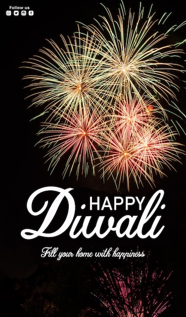 Free psd diwali social media post design