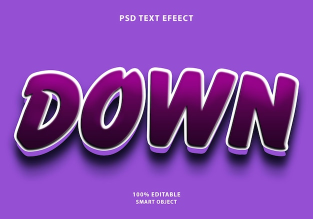 Free psd down text style effect