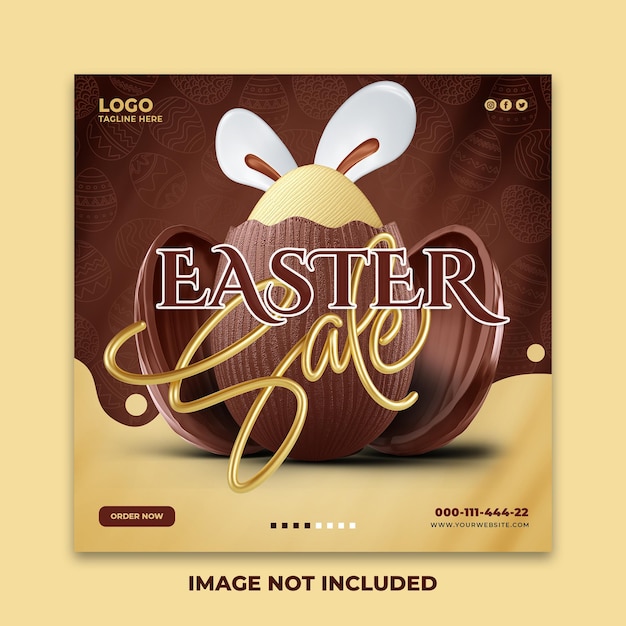 PSD free psd easter sales day social media template