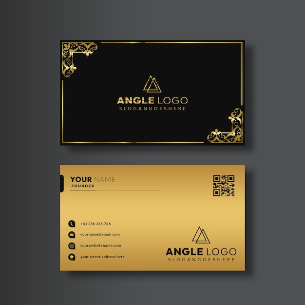 PSD free psd elegant golden business card with modern design card template