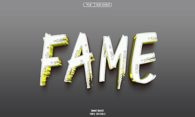 PSD free psd fame text style effect