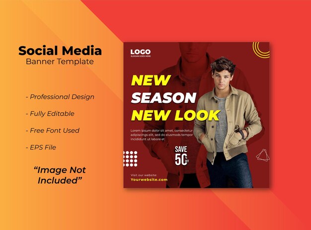 Free psd fashion new collection social media instagram post template